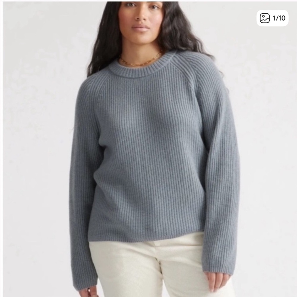 Quince Gray Women's Crew Neck Sweater